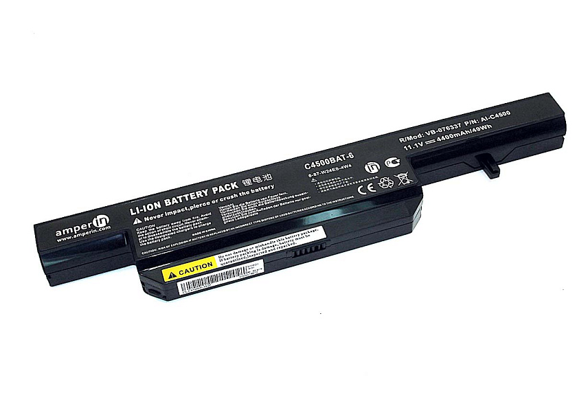 Аккумуляторная батарея Amperin для ноутбука DNS Clevo C4500 (C4500BAT6) 11,1V 4400mAh AI-C4500