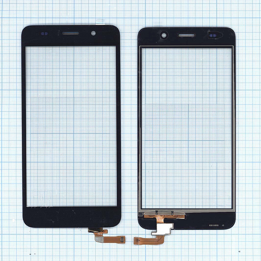 Сенсорное стекло (тачскрин) для Huawei Ascend Y6 черное