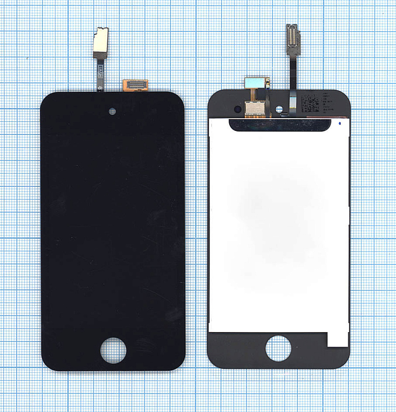 Дисплей для iPod touch 4 в сборе с тачскрином черный