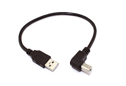 Кабель USB  2.0 на  USB-B угол вверх 0,3 м