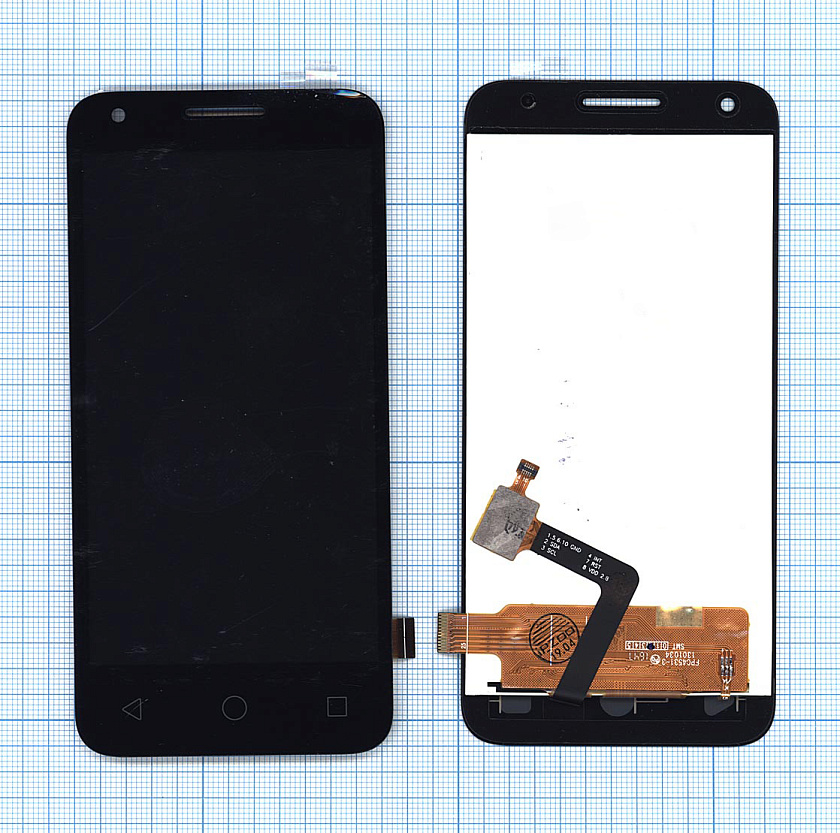 Дисплей для Alcatel One Touch Pixi 3 5017D 5019D черный
