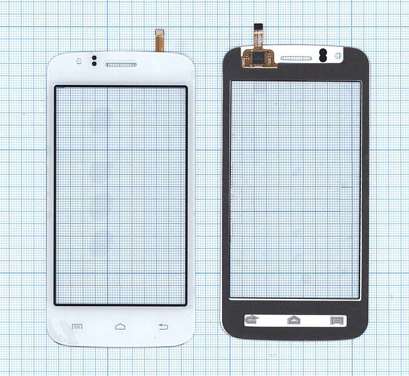 Сенсорное стекло (тачскрин) для Explay Atom / Fire белое
