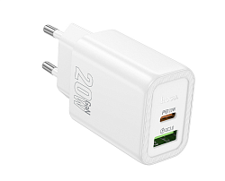 Блок питания (сетевой адаптер) HOCO N61 Gentle PD20W+QC3.0 charger, белый