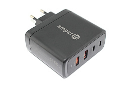 Блок питания (сетевой адаптер) Amperin GaN USB-A1/A2, USB-C1/C2 (YDS-TC100-022) 100W, black