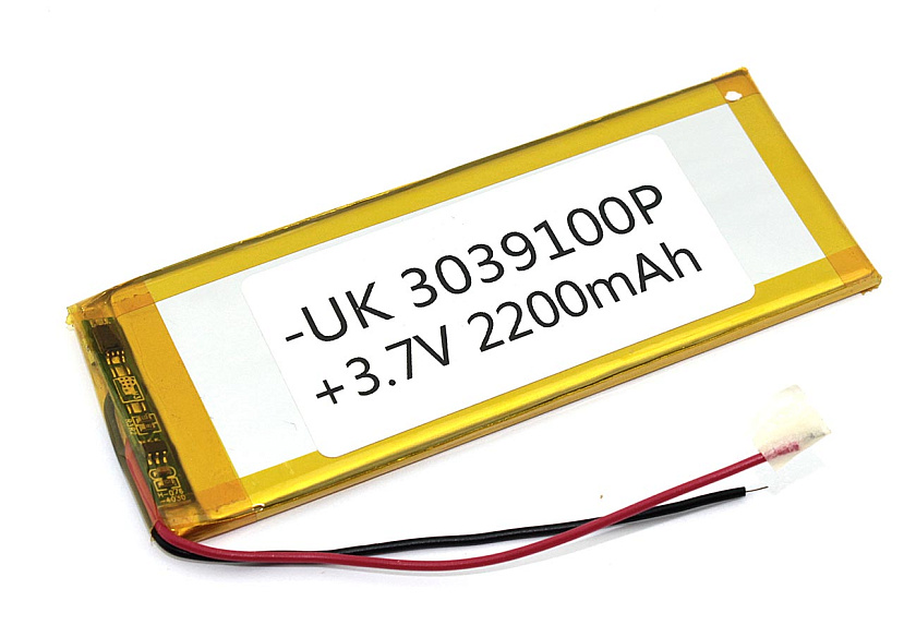 Аккумулятор Li-Pol (батарея) 3*39*100мм 2pin 3.7V/2200mAh