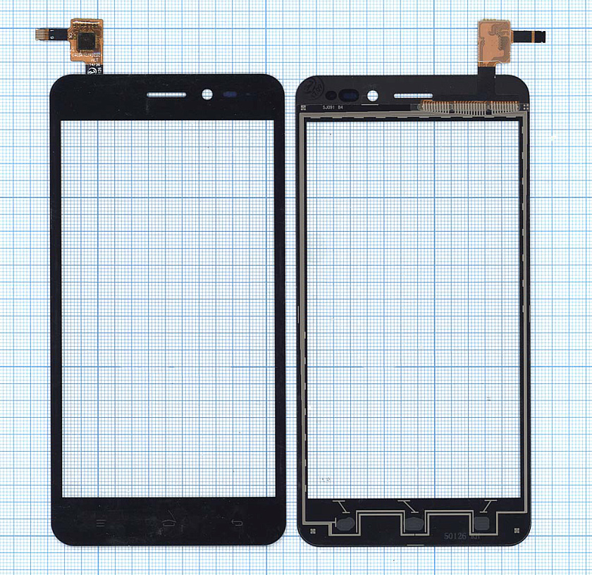 Сенсорное стекло (тачскрин) для Explay Pulsar черное