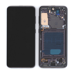 Дисплей для Samsung Galaxy S21 5G SM-G991B в сборе с тачскрином и рамкой TFT черный