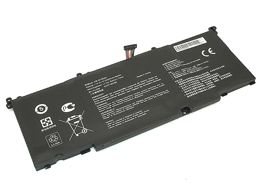 Аккумуляторная батарея для ноутбука Asus S5V (B41N1526-4S1P) 15.2V 3400mAh OEM черная