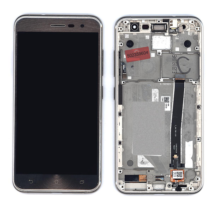 Дисплей для Asus ZenFone 3 ZE552KL золотой с рамкой уценка Б/У