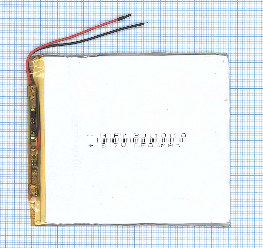 Аккумулятор Li-Pol (батарея) 3*110*120мм 2pin 3.7V/6500mAh