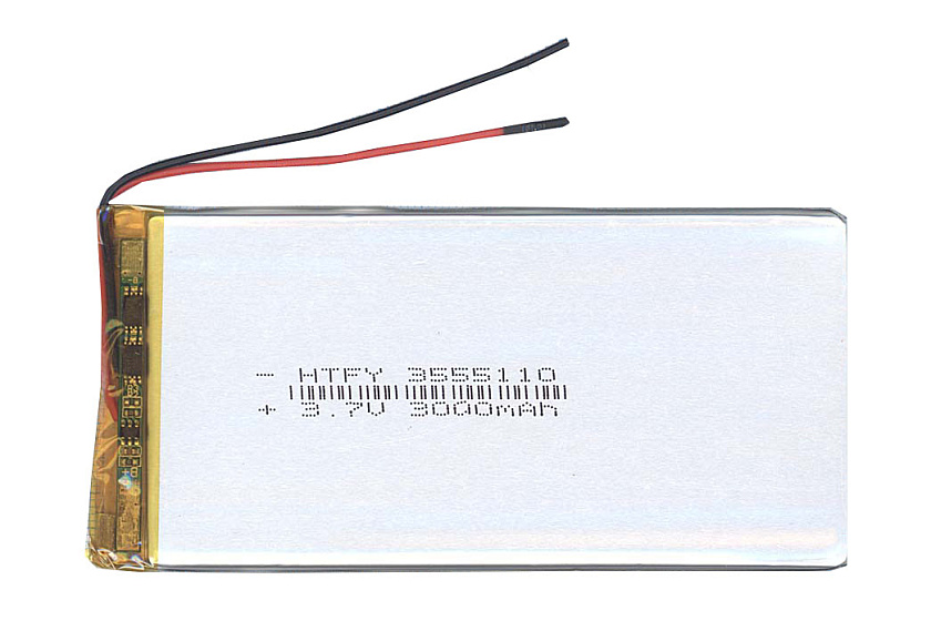 Аккумулятор Li-Pol (батарея) 3.5*55*110мм 2pin 3.7V/3000mAh