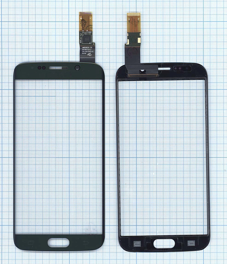 Сенсорное стекло (тачскрин) для Samsung Galaxy S6 Edge SM-G925F зеленое