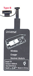 QI-адаптер для беспроводной зарядки Универсальный под разъем micro usb (Type B)