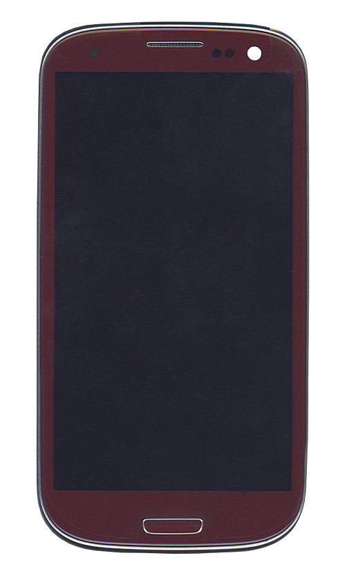 Дисплей для Samsung Galaxy S3 GT-I9300 Garnet Red красный с рамкой