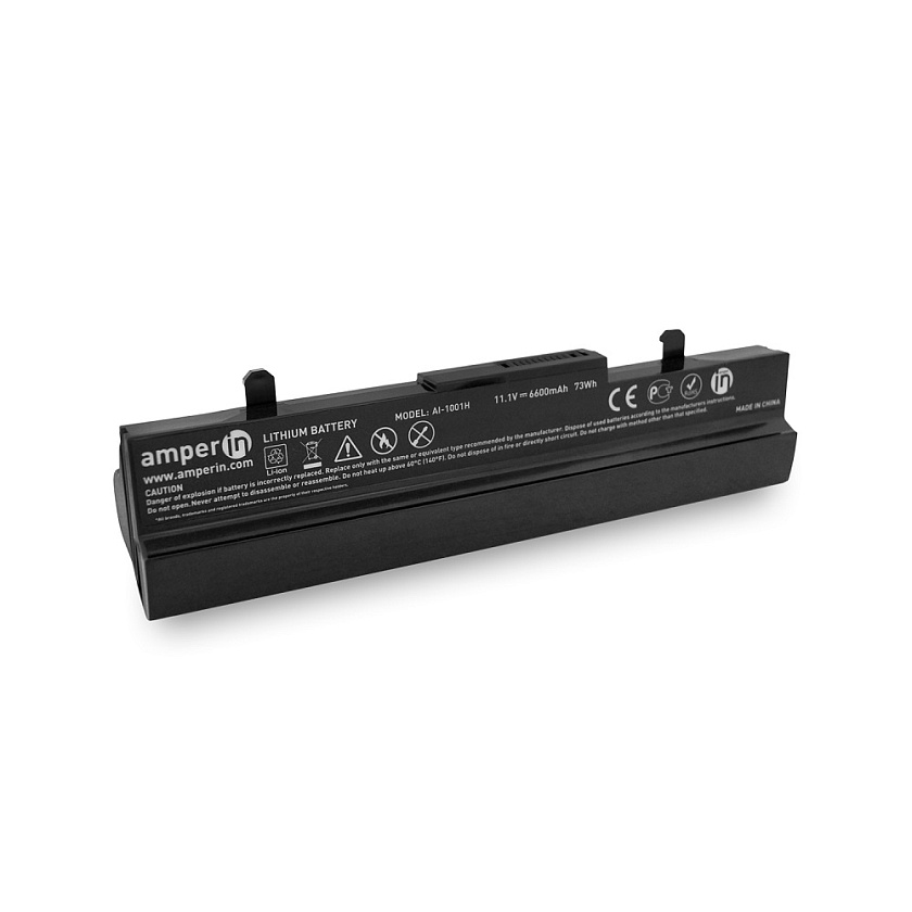 Аккумуляторная батарея Amperin для ноутбука Asus EEE PC 1001 11.1V 6600mAh (73Wh) черная AI-1001H