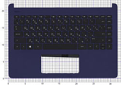 Топкейс для HP 14S-DQ 14S-FQ синий