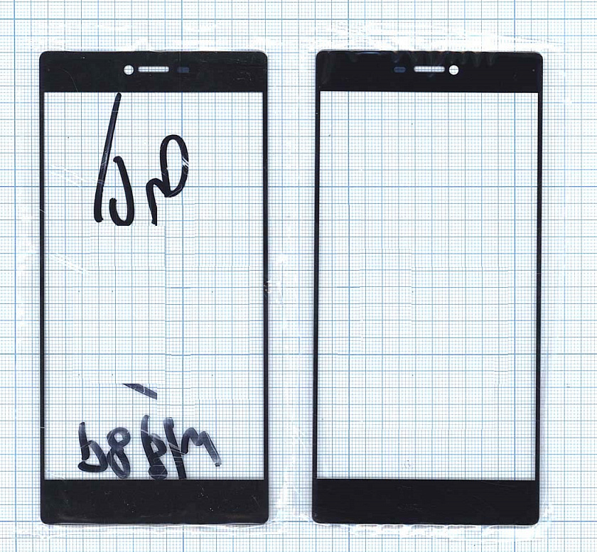 Стекло для Huawei P8 черное