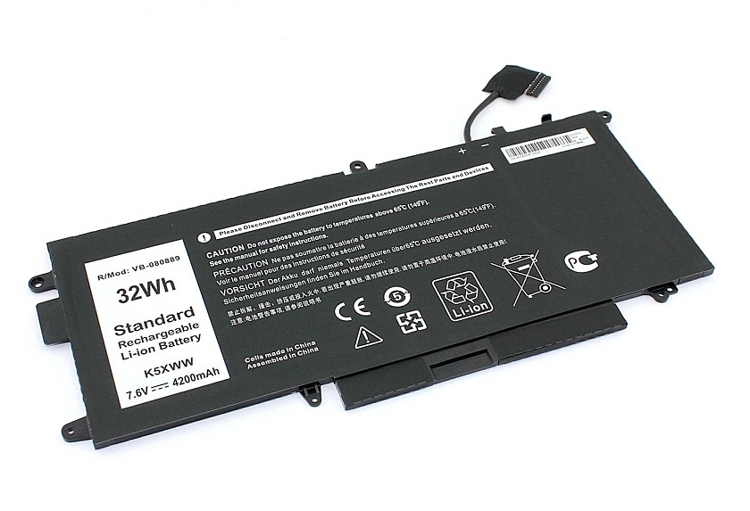 Аккумуляторная батарея для ноутбука Dell Latitude 12 5289 (K5XWW) 7.6V 4200mAh OEM