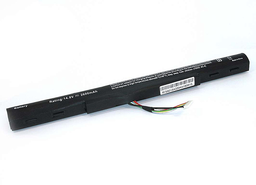 Аккумуляторная батарея для ноутбука Acer Aspire E5-422 E5-472 (AL15A32) 14,8V 2500mAh OEM черная