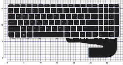 Клавиатура для ноутбука HP Elitebook 850 G3 850 G4 черная с серой рамкой, подсветки и без указателя 