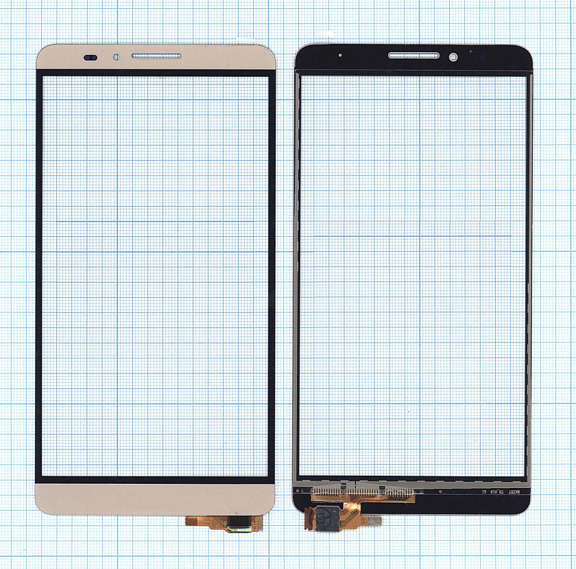 Сенсорное стекло (тачскрин) для Huawei Ascend Mate 7 золотое
