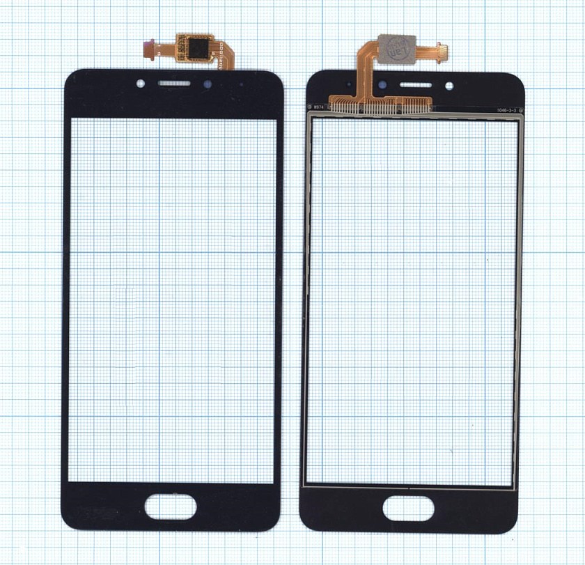 Сенсорное стекло (тачскрин) для Meizu M5c черное