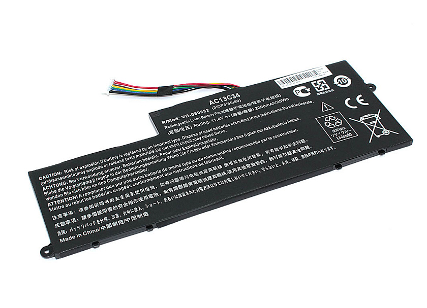 Аккумуляторная батарея для ноутбука Acer Aspire E3-112 (AC13C34) 11.4V 2200mAh OEM