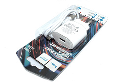 Блок питания (сетевой адаптер) HOCO C109A 1xUSB с кабелем Micro-USB, 2.1A, 10W, белый