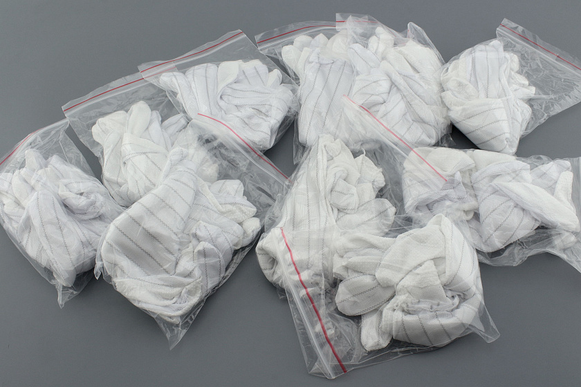 Перчатки антистатические, белые 10 шт