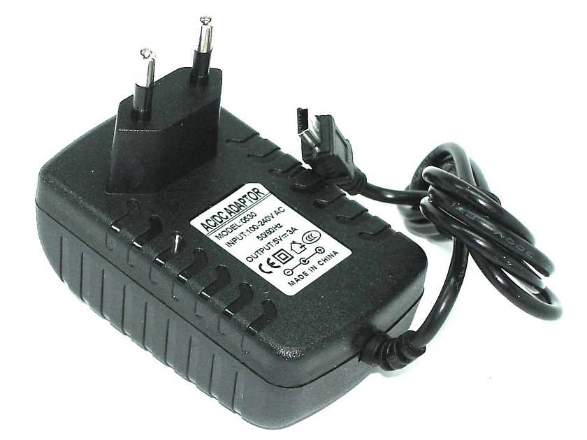 Блок питания (сетевой адаптер) AC 5V 3A mini-USB