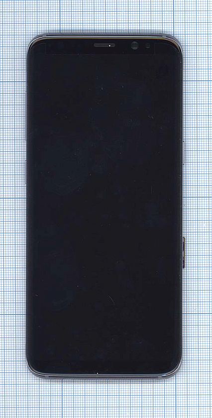 Дисплей для Samsung Galaxy S8 SM-G950F черный с фиолетовой рамкой