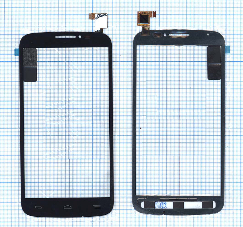 Сенсорное стекло (тачскрин) для Alcatel One Touch Pop C7 7041D черное