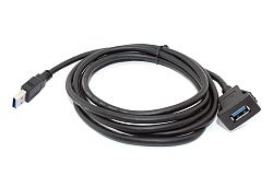 Кабель с разъемами USB 3.0 мама для монтажа - папа 2 м