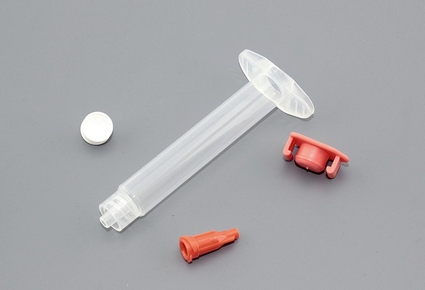 Промышленный шприц 3 мл с красной крышкой