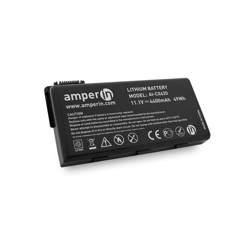 Аккумуляторная батарея Amperin для ноутбука MSI CX, CR, A Series 11.1V 4400mAh (49Wh) AI-CX620