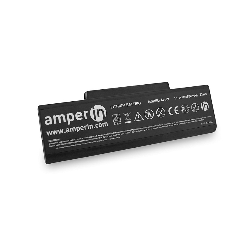 Аккумуляторная батарея Amperin для ноутбука Asus M, Pro, Z, X, S Series 6600mAh (73Wh) AI-A9 