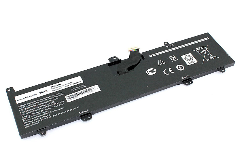Аккумуляторная батарея для ноутбука Dell Inspiron 3168 (0JV6J) 7.6V 3400mAh OEM