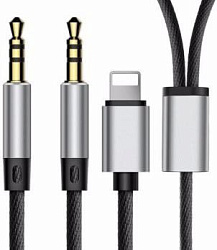 Кабель Baseus L33 для Apple+3.5 mm to 3.5 mm AUX Audio Cable Black 1,2m