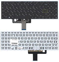 Клавиатура для ноутбука Asus S533F черная без подсветки