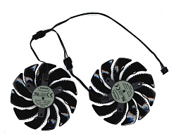 Вентилятор (кулер) для видеокарты Gigabyte RX 470, 570, 580, GTX 1060 88мм 4-pin двойной