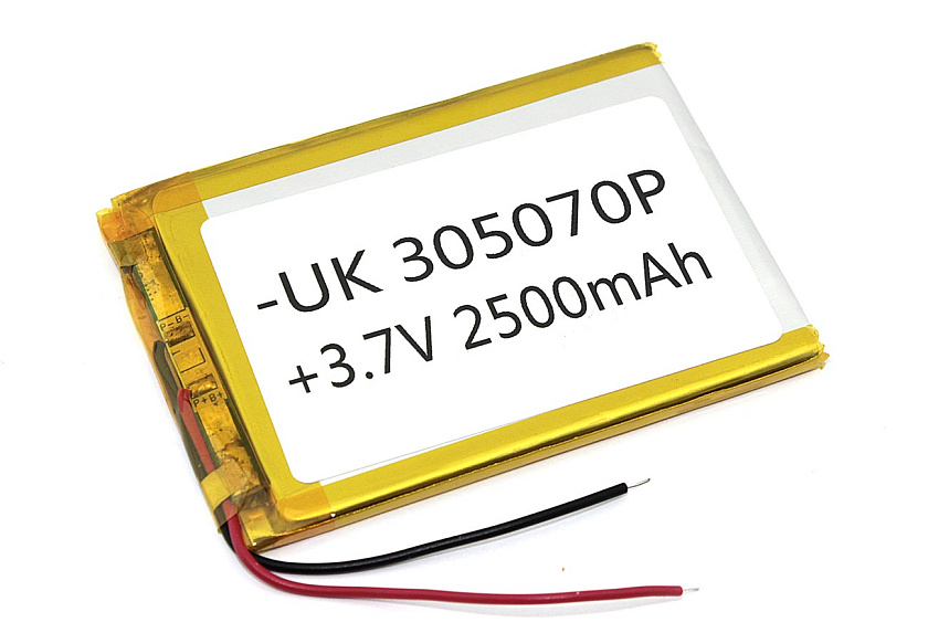 Аккумулятор Li-Pol (батарея) 3*50*70мм 2pin 3.7V/2500mAh