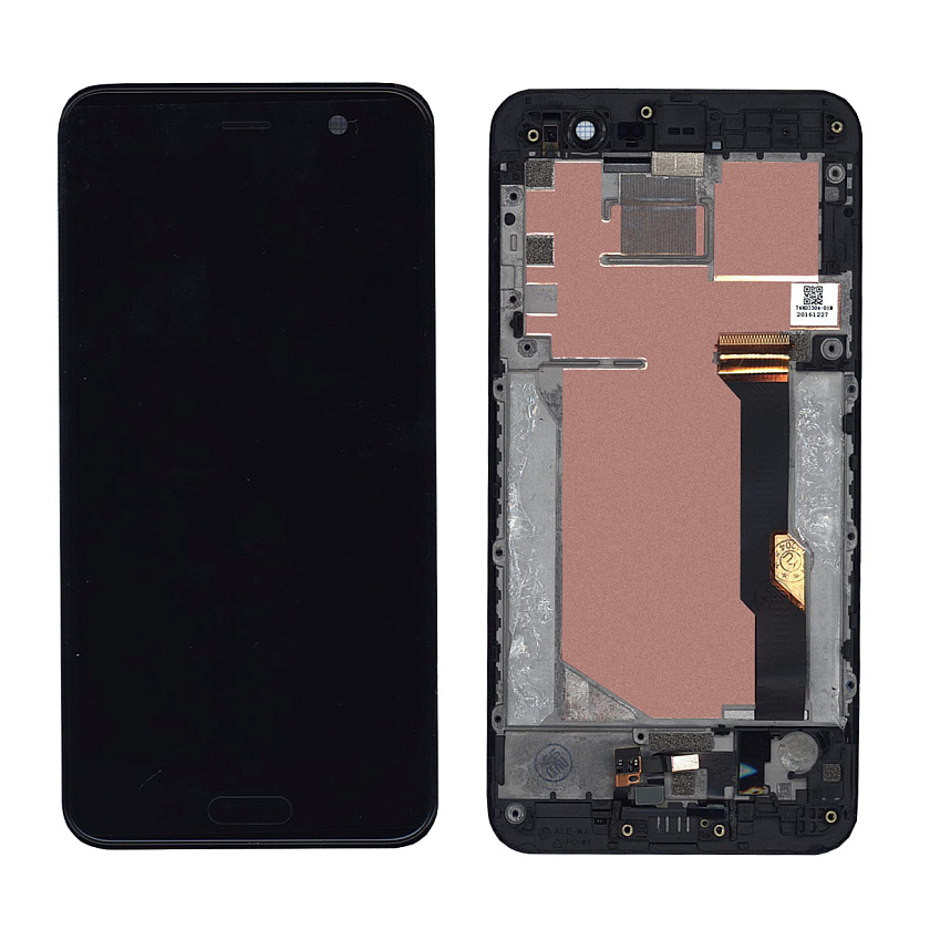 Дисплей для HTC U Play черный с рамкой