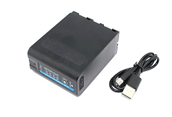 Аккумуляторная батарея для Sony CCD-RV (NP-F970) USB Type-C 7.4V 10500mAh Li-ion усиленная