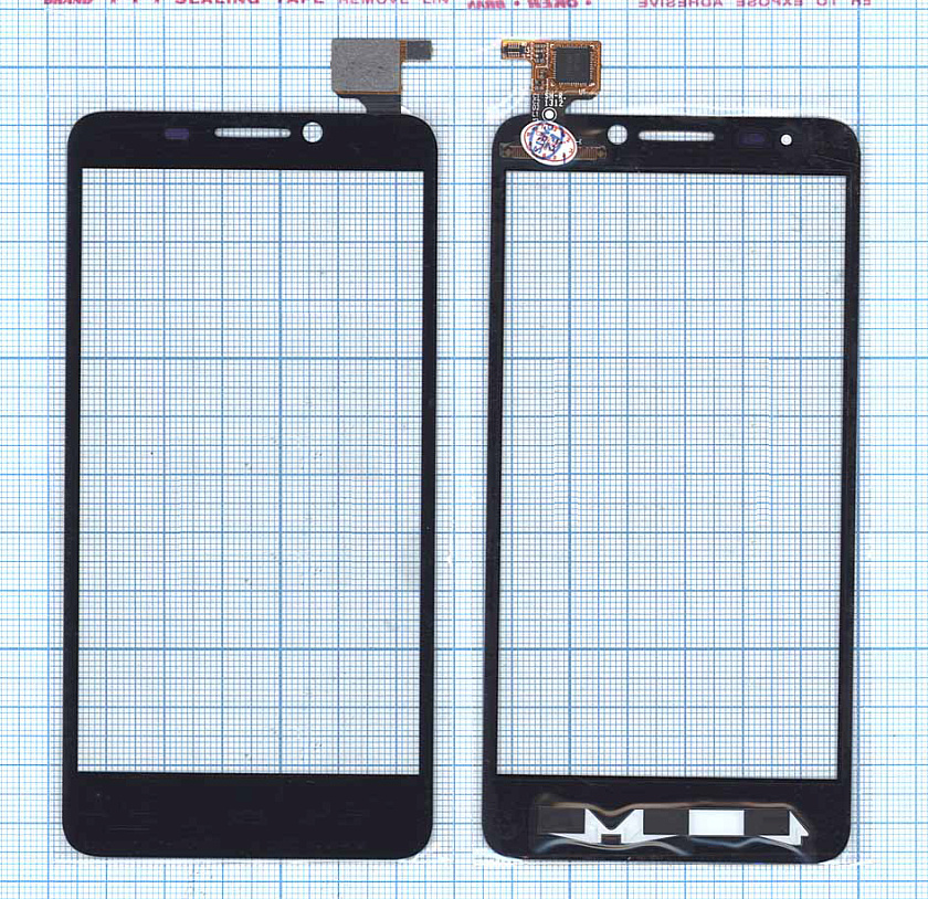 Сенсорное стекло (тачскрин) для Alcatel One Touch Idol 6030D черное