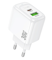 Блок питания (сетевой адаптер) HOCO CS55A Surplus PD30W+QC3.0 charger, белый