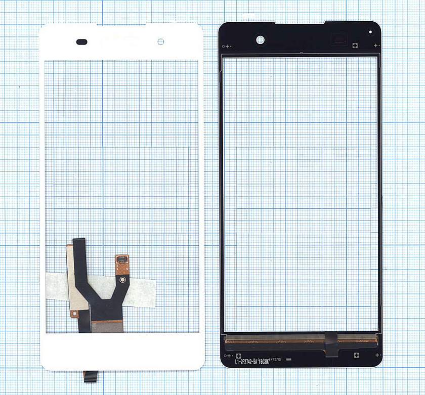 Сенсорное стекло (тачскрин) для Sony Xperia E5 белое