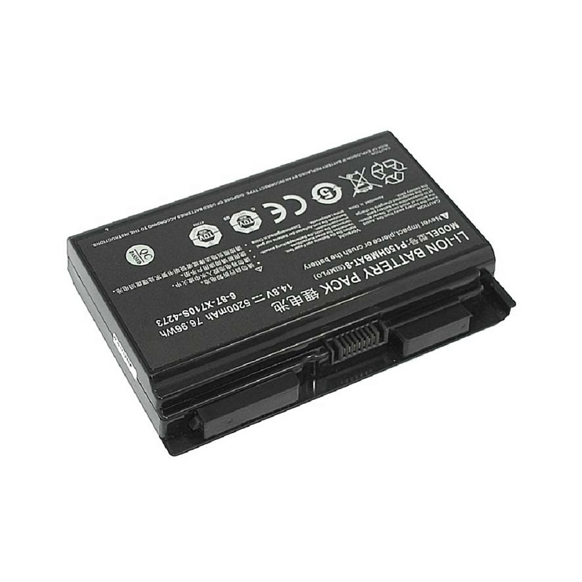 Аккумуляторная батарея для ноутбука DNS Clevo P150 P170 (6-87-X710S-4271) 14.8V 5200mAh черная