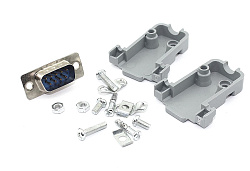 Сборный штекер RS232 DB9 папа 10 шт