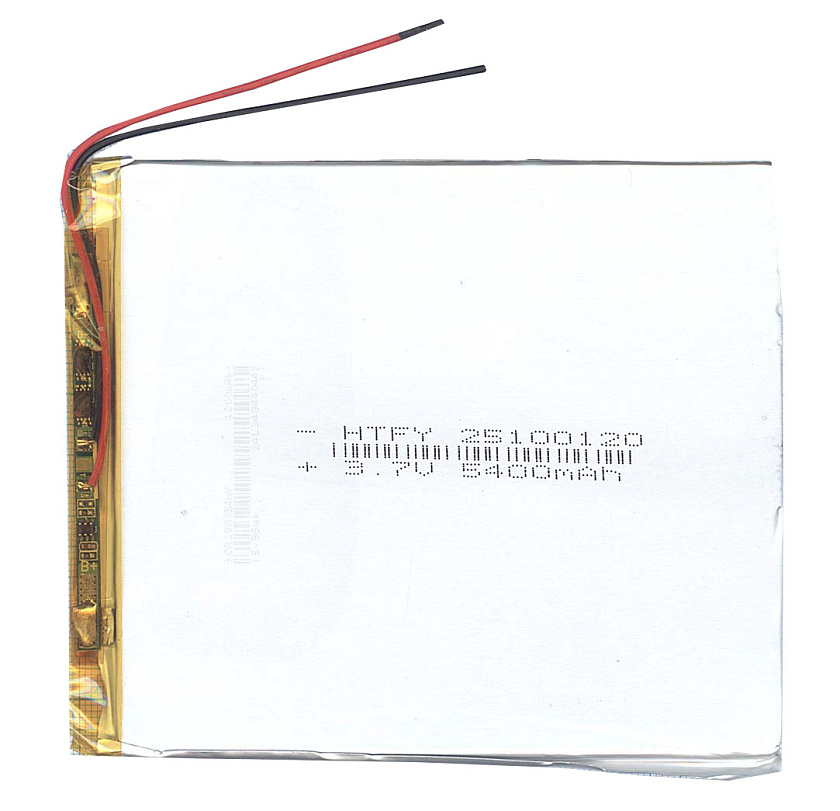 Аккумулятор Li-Pol (батарея) 2.5*100*120мм 2pin 3.7V/5400mAh