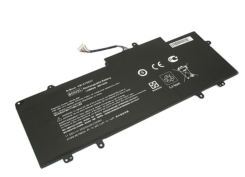 Аккумуляторная батарея для ноутбука HP Chromebook 14 (BO03-3S1P) 11.55V 3000mAh OEM черная